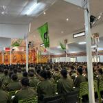 མོང་སྒར་རྒྱལ་པོའི་ཞིང་ལུ་ རྒྱལ་སྲུང་སྦྱོང་བརྡར་འབད་མི་ ན་གཞོན་ཚུ་ལུ་ ཆོས་བཤད་ལས་རིམ།